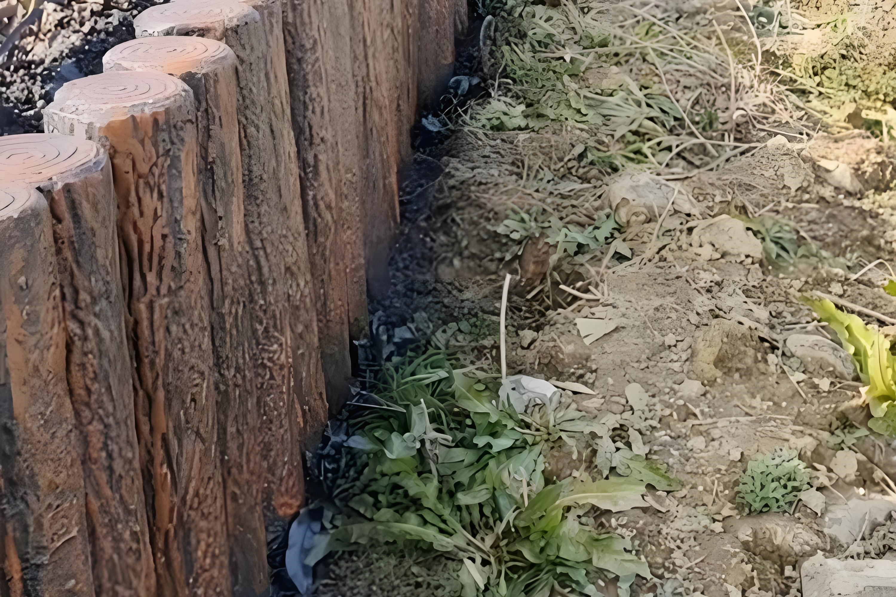 水泥樁批發(fā)廠家泓樺錦嘉-水泥仿木樁表面的紋理是如何制作出來(lái)的？